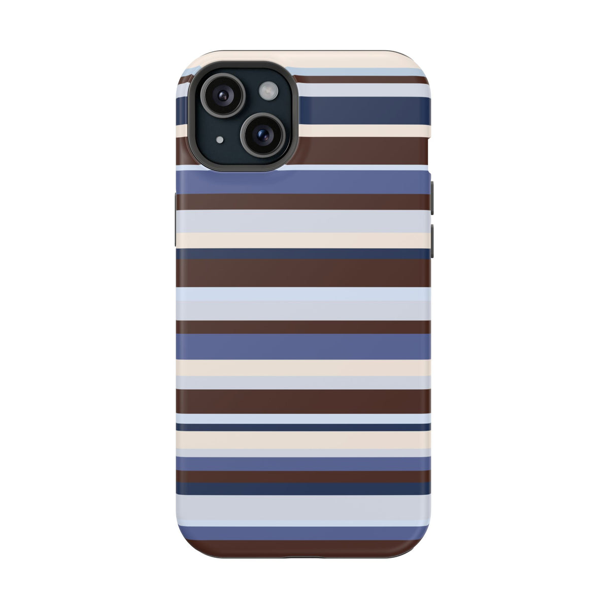 Blueberry Mocha Stripes iPhone Case
