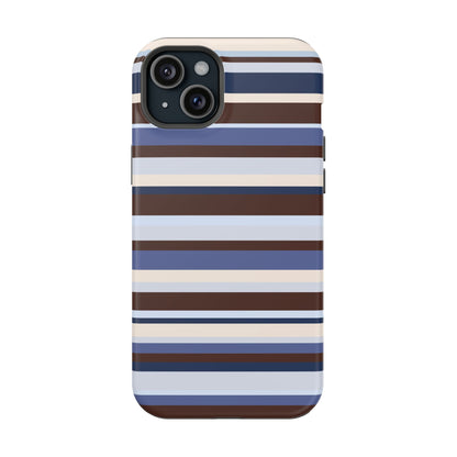 Blueberry Mocha Stripes iPhone Case