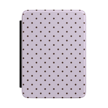 Berry Mocha Mini Dots Kindle Case