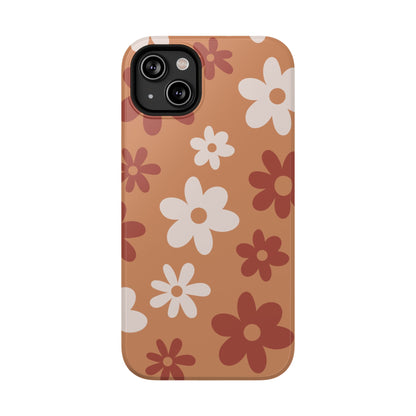 Brown Flower Power iPhone Case