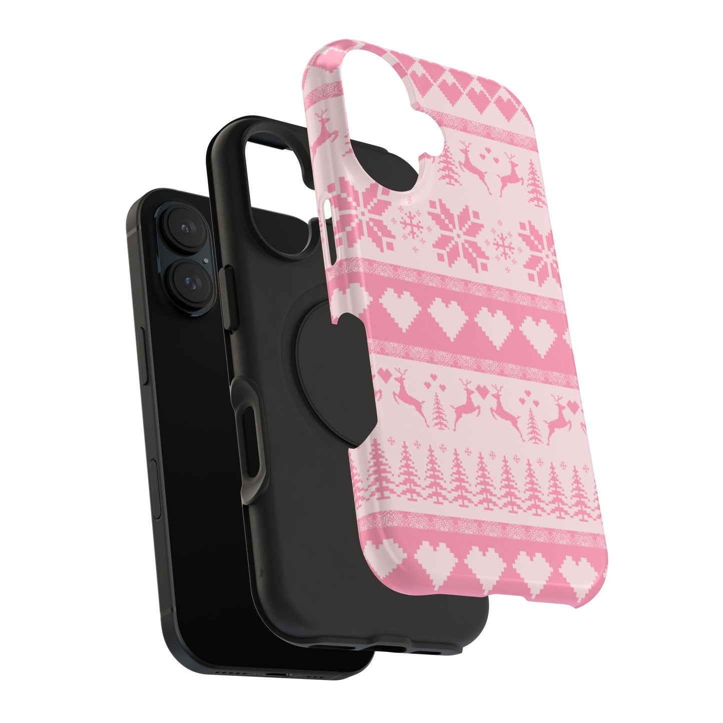 Pink Christmas Sweater iPhone Case