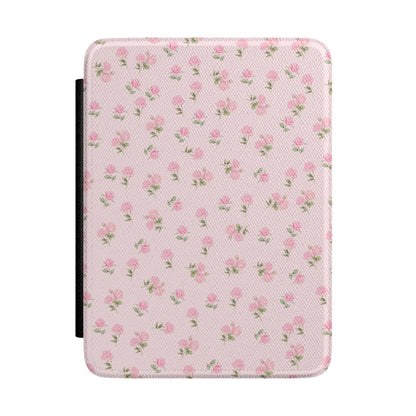 Pink Ditsy Roses Kindle Case