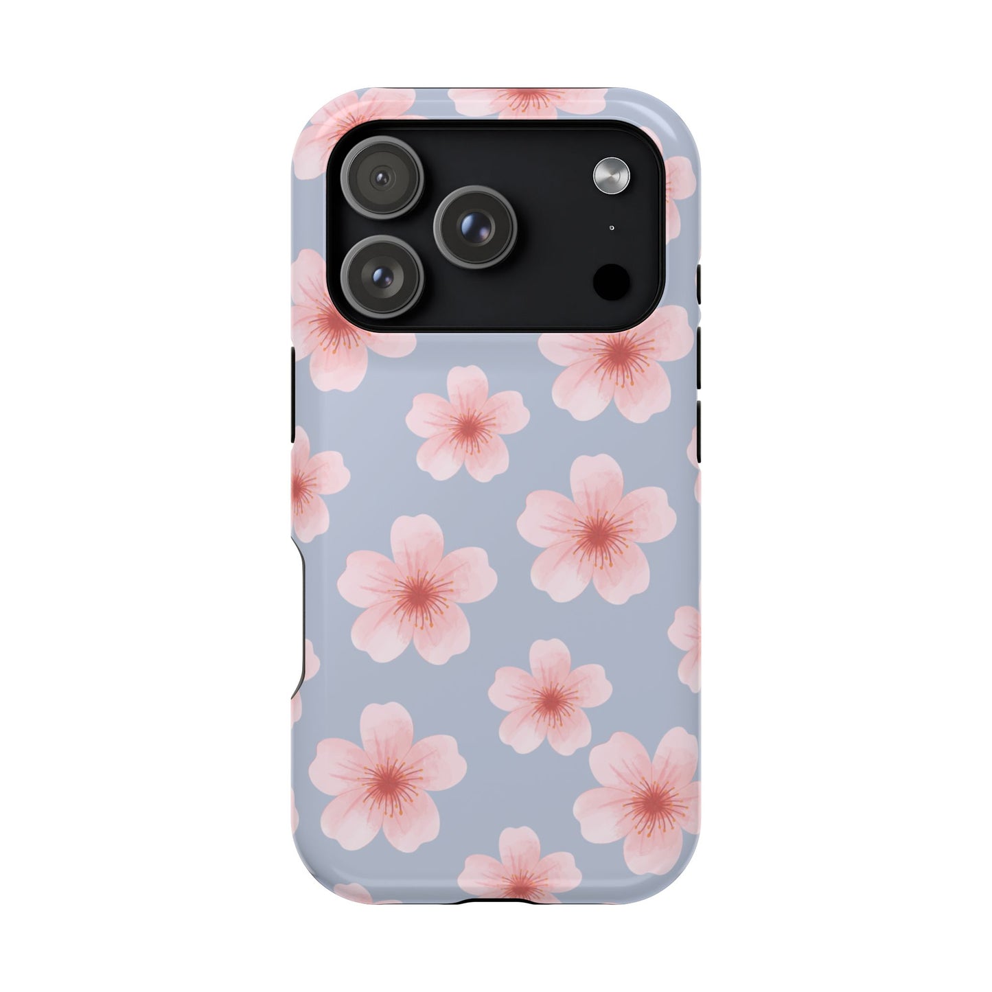 Blue Cherry Blossoms iPhone Case