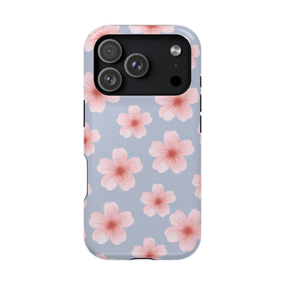 Blue Cherry Blossoms iPhone Case