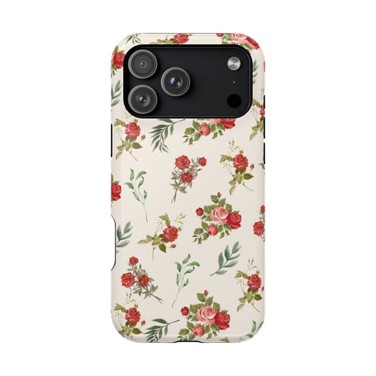 Red Vintage Roses iPhone Case