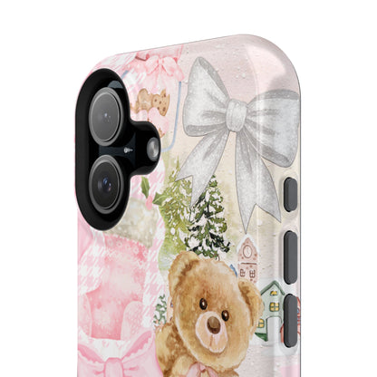 Pink Christmas Collage iPhone Case