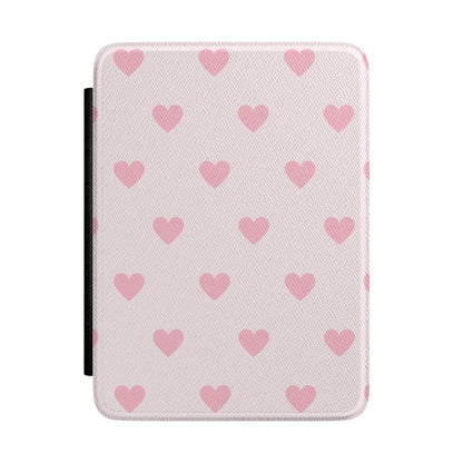 Light Pink Hearts Kindle Case