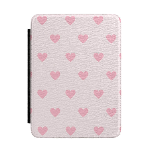 Light Pink Hearts Kindle Case