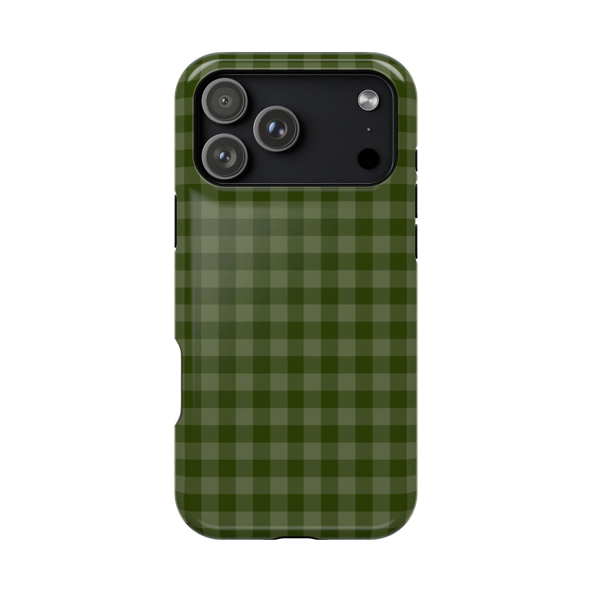 Green Gingham iPhone Case