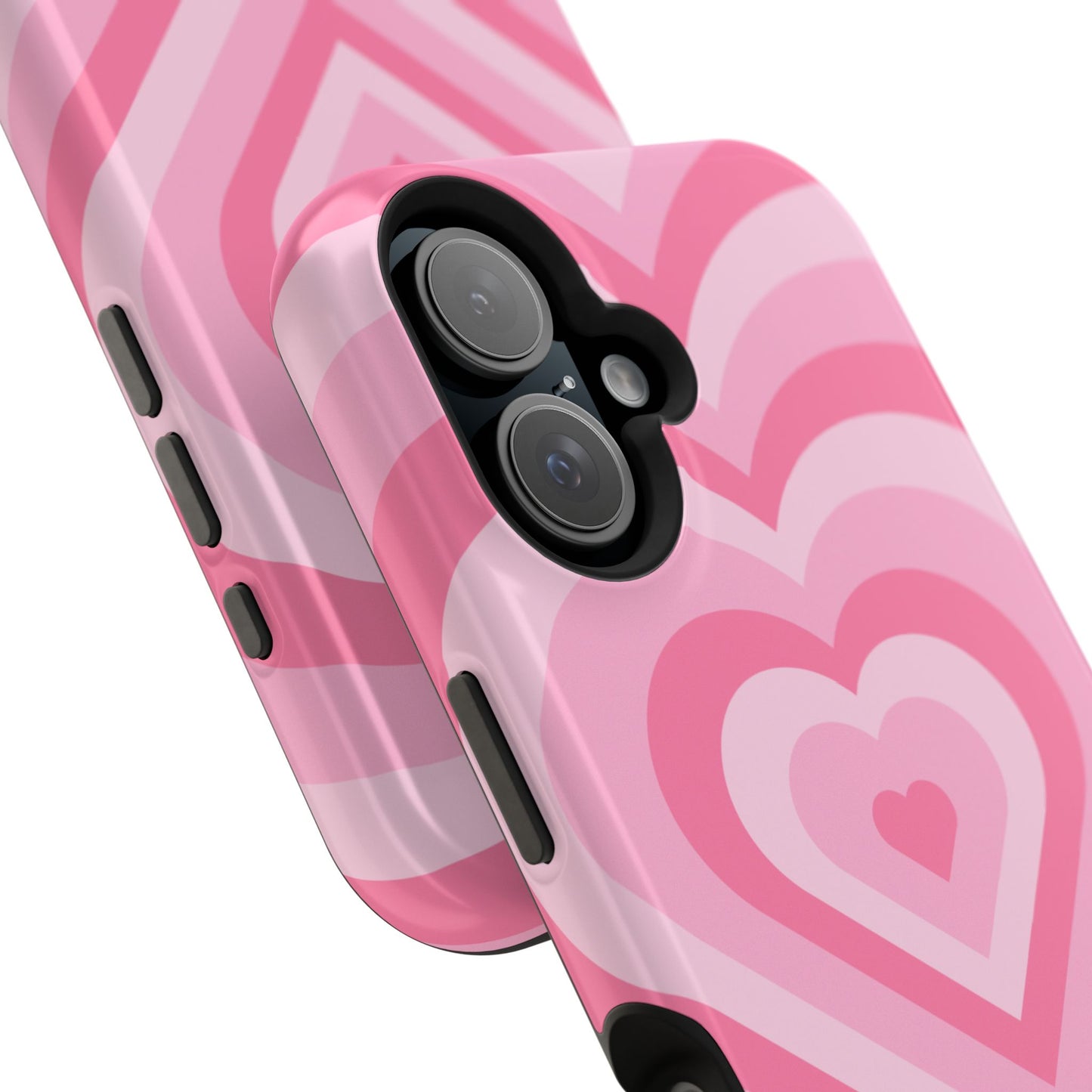 Pink Glowing Hearts iPhone Case