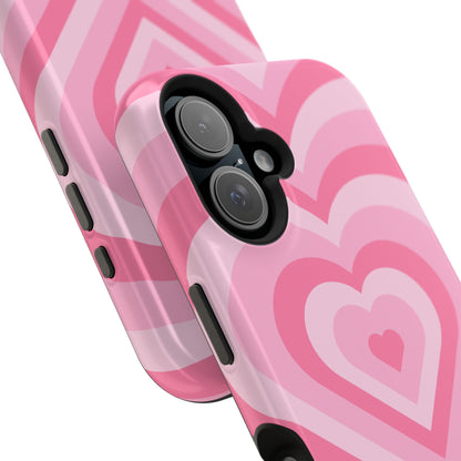 Pink Glowing Hearts iPhone Case