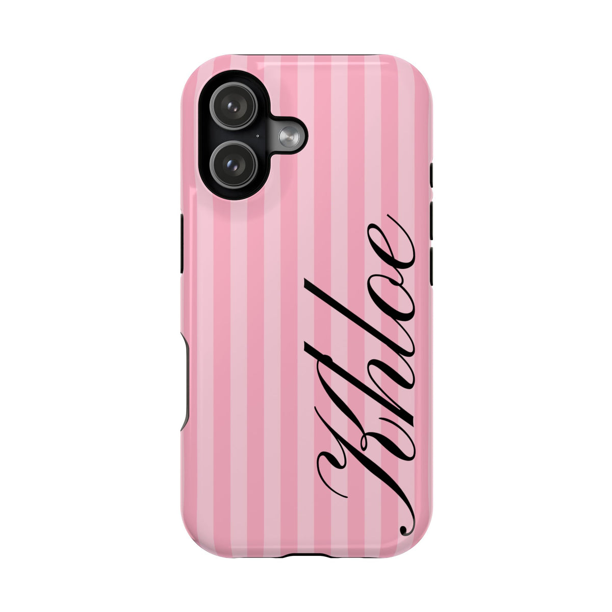 Personalized Bubblegum Stripes iPhone Case