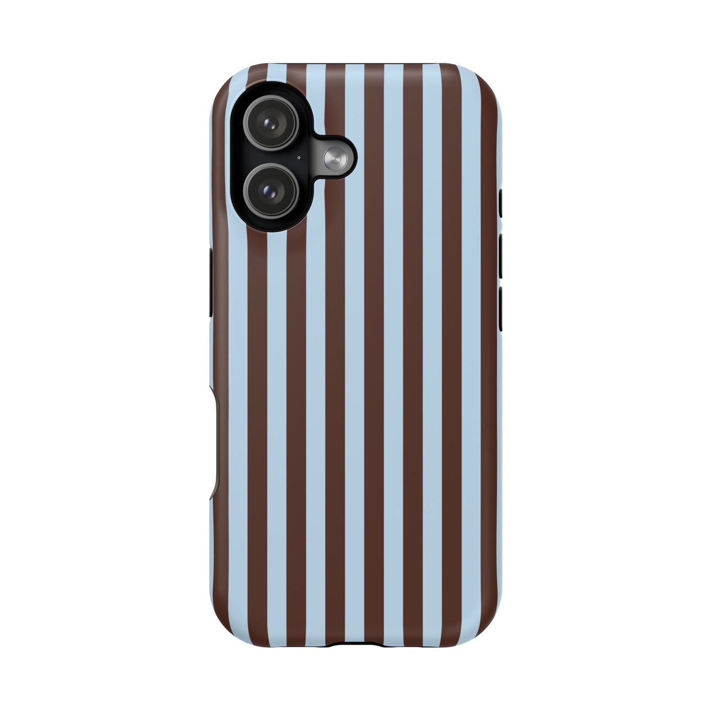 Blue Latte Stripes iPhone Case