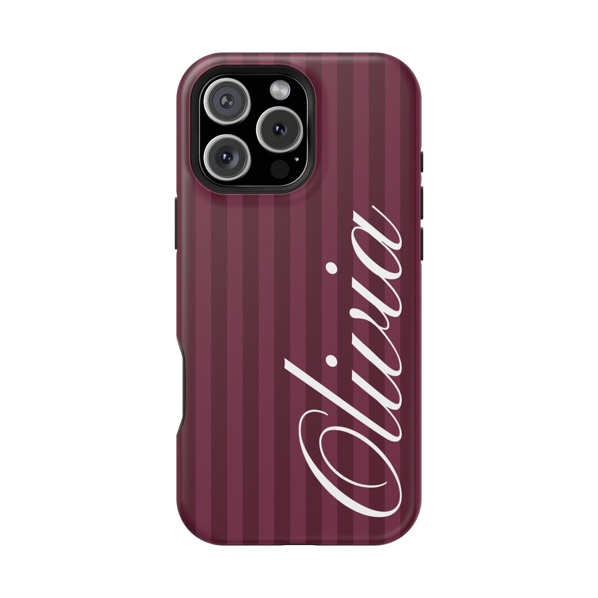 Custom Plum Stripes iPhone Case