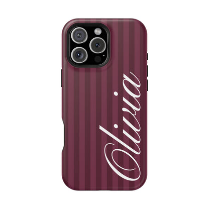 Custom Plum Stripes iPhone Case