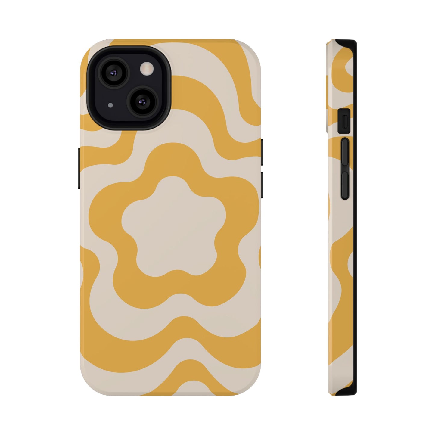 Yellow Retro Flower iPhone Case