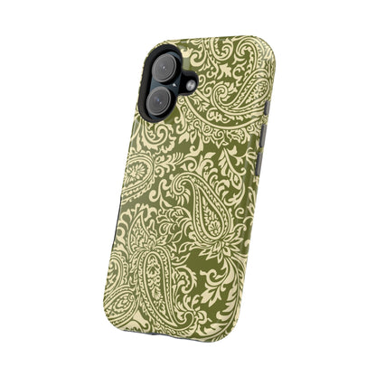 Olive Paisley iPhone Case
