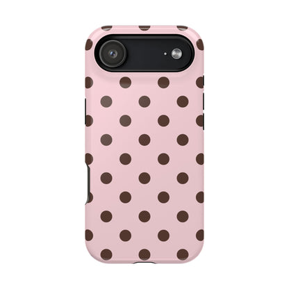 Strawberry Mocha Polka Dots iPhone Case