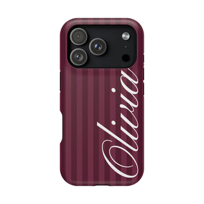 Custom Plum Stripes iPhone Case