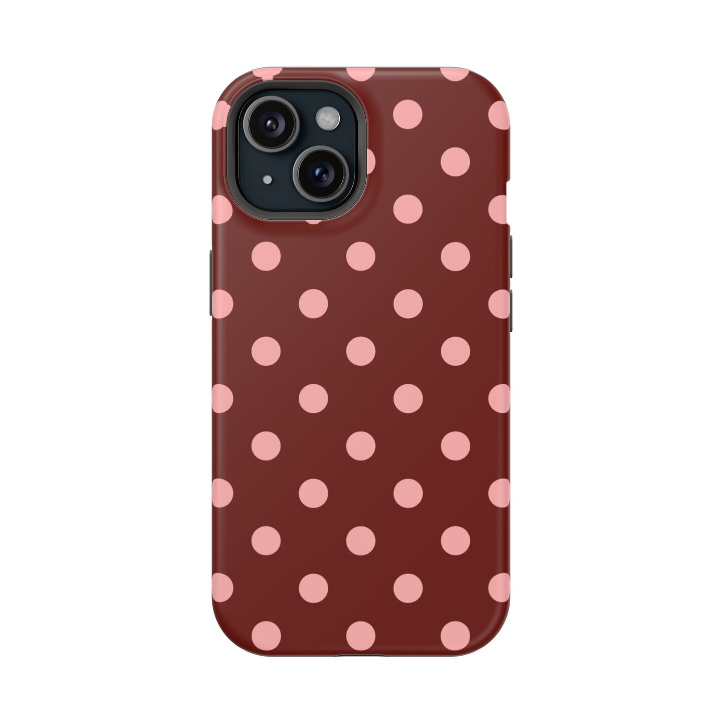 Maroon Polka Dots iPhone Case
