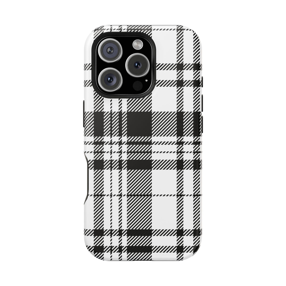 Black Plaid iPhone Case