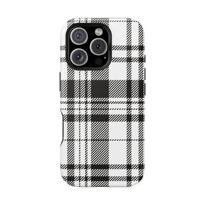 Black Plaid iPhone Case