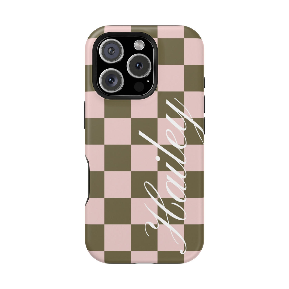 Custom Pistachio Checkered iPhone Case