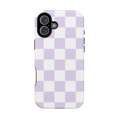Pastel Purple Checkered iPhone Case