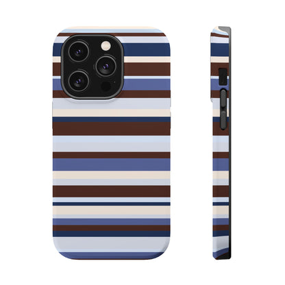 Blueberry Mocha Stripes iPhone Case