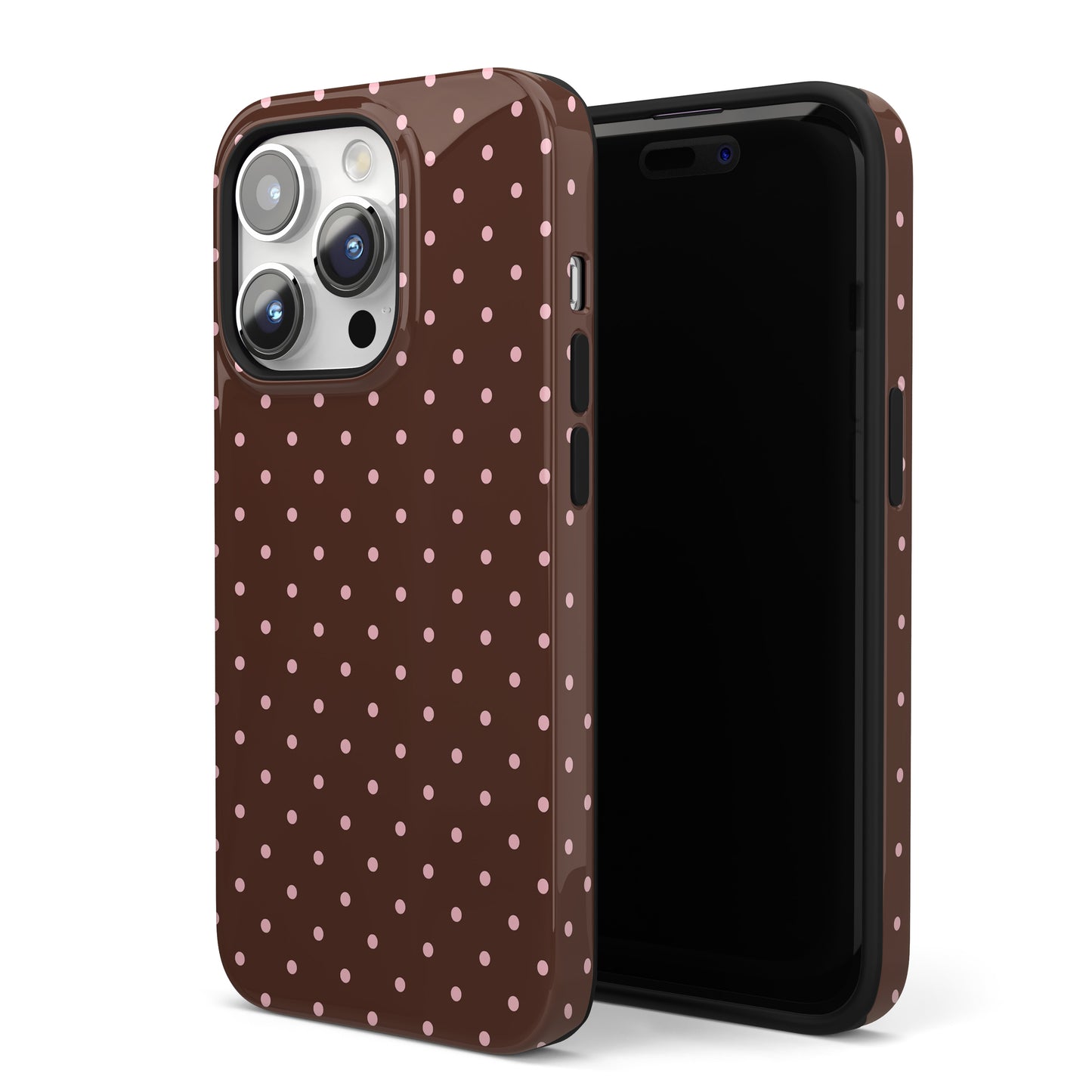 Pink Latte Mini Dots iPhone Case