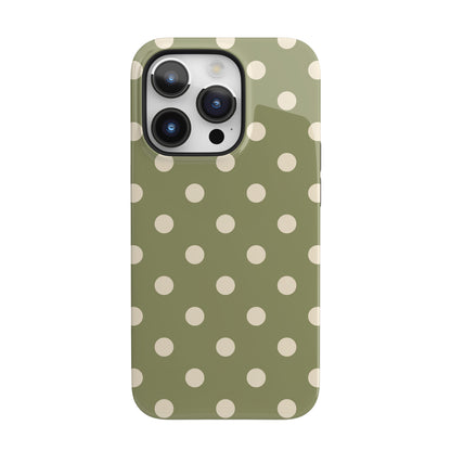 Green Polka Dots iPhone Case