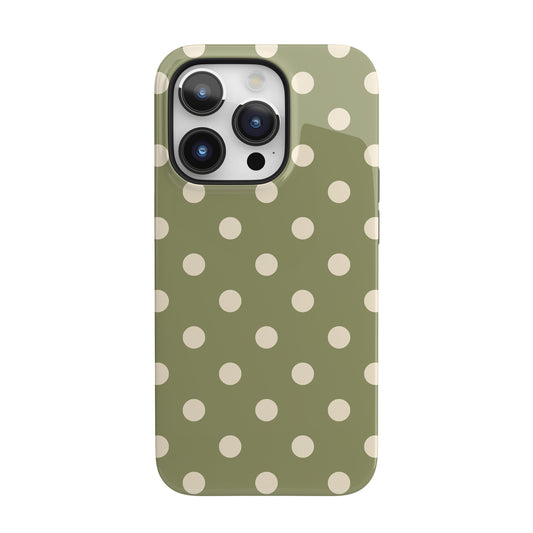 Green Polka Dots iPhone Case