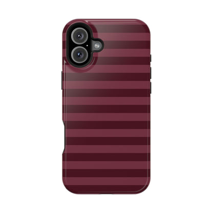 Burgundy Classic Striped iPhone Case