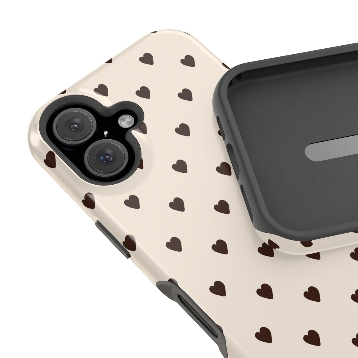 Cocoa Hearts iPhone Case