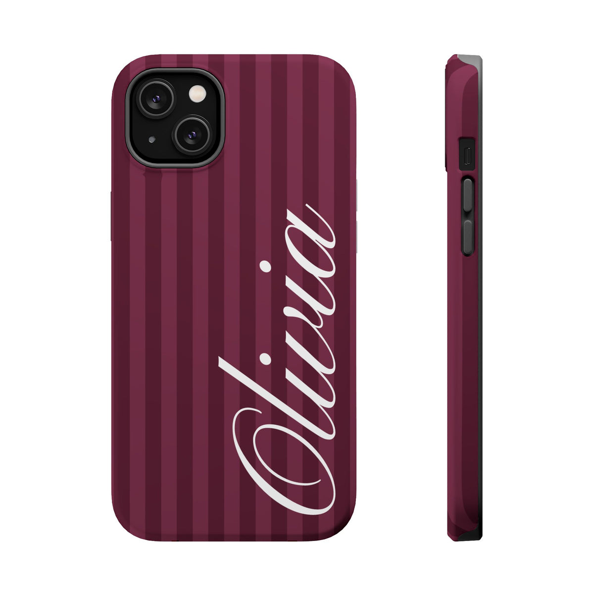Custom Plum Stripes iPhone Case