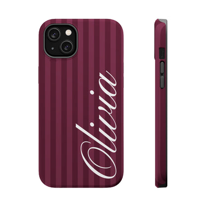 Custom Plum Stripes iPhone Case