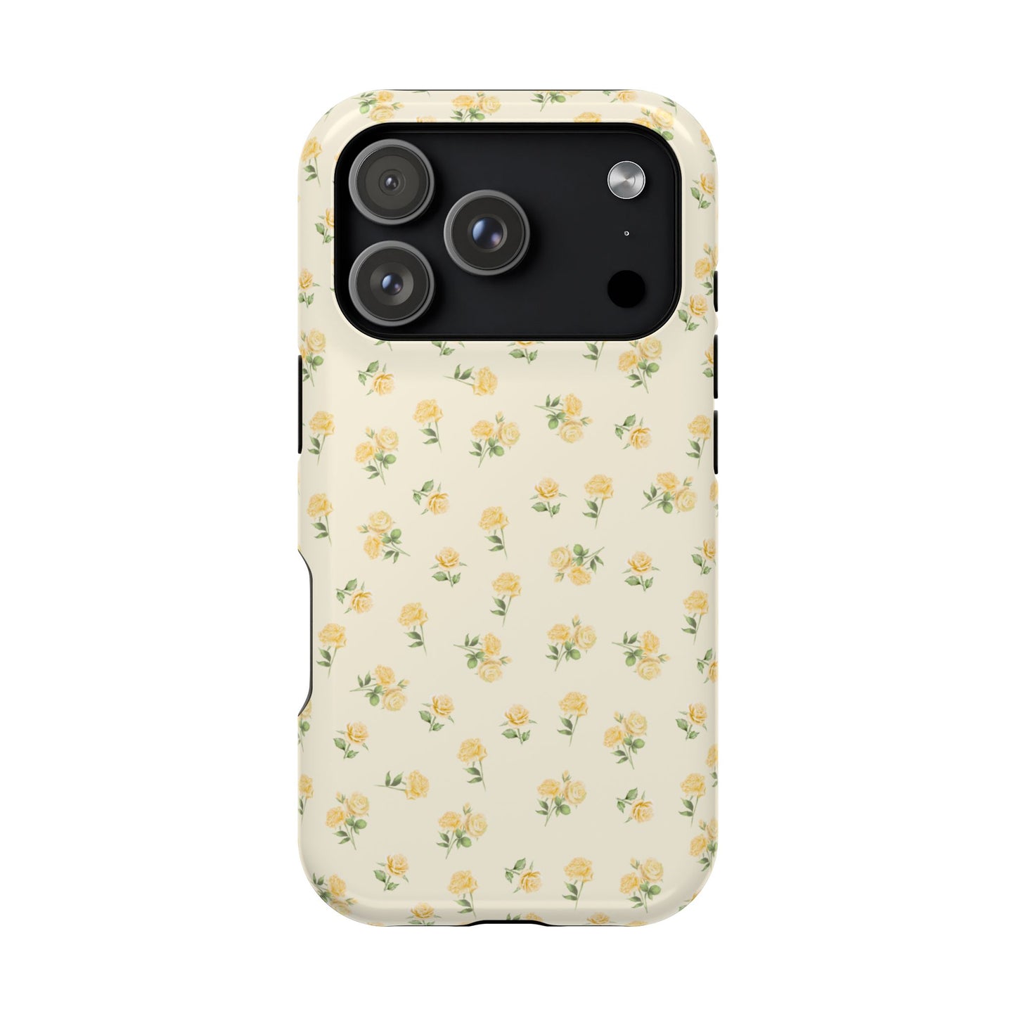 Yellow Ditsy Roses iPhone Case