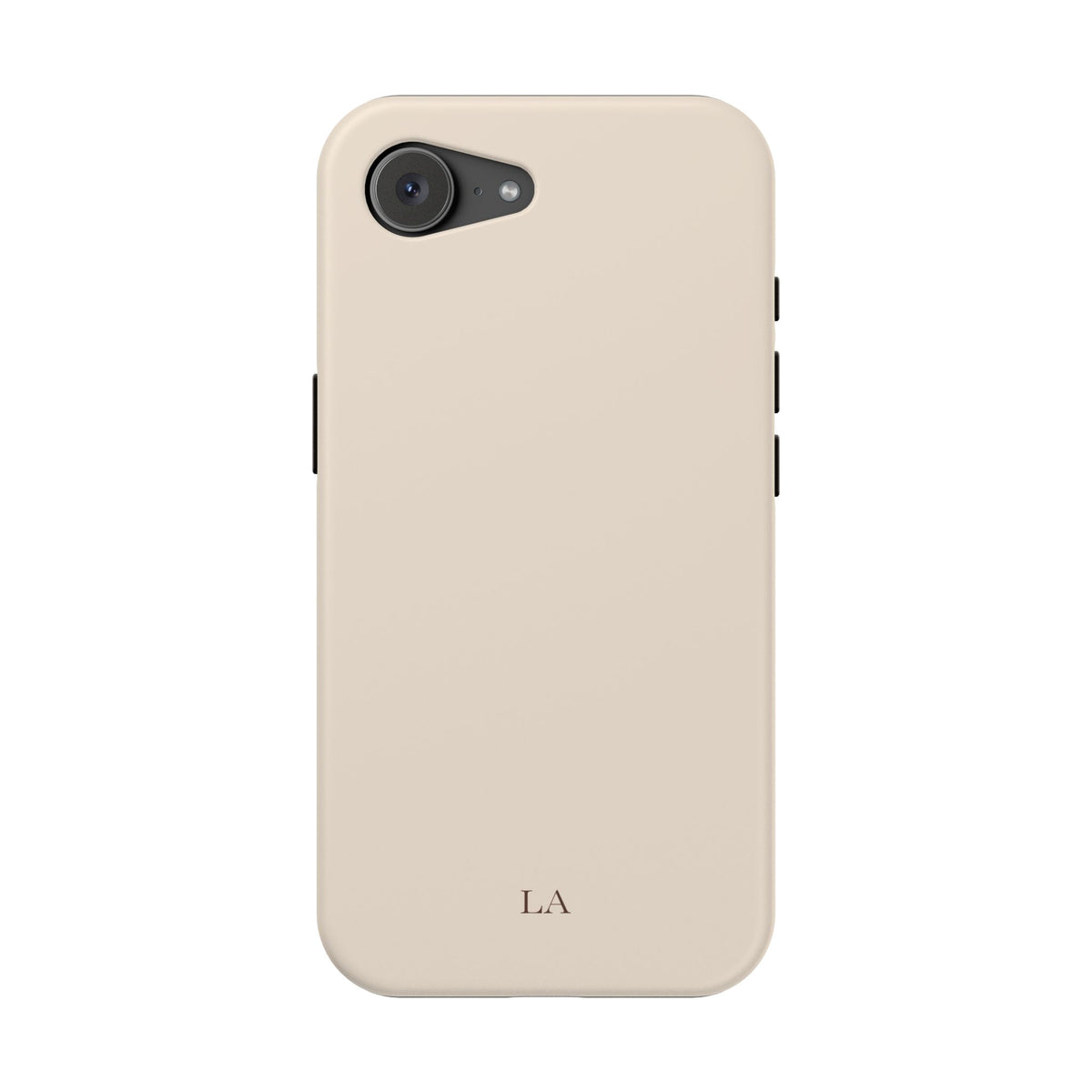 Custom Initials Beige iPhone Case