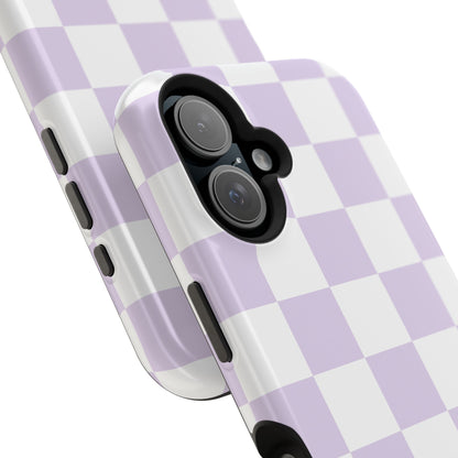 Pastel Purple Checkered iPhone Case
