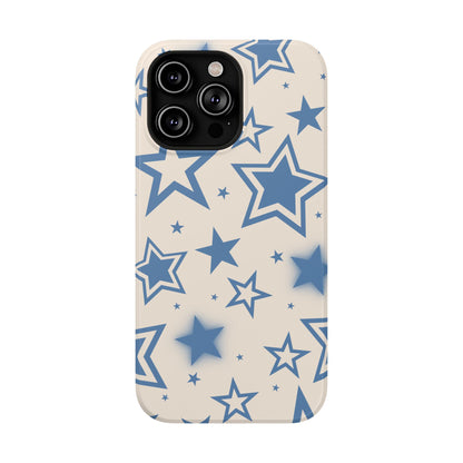 Beige & Blue Stardust iPhone Case