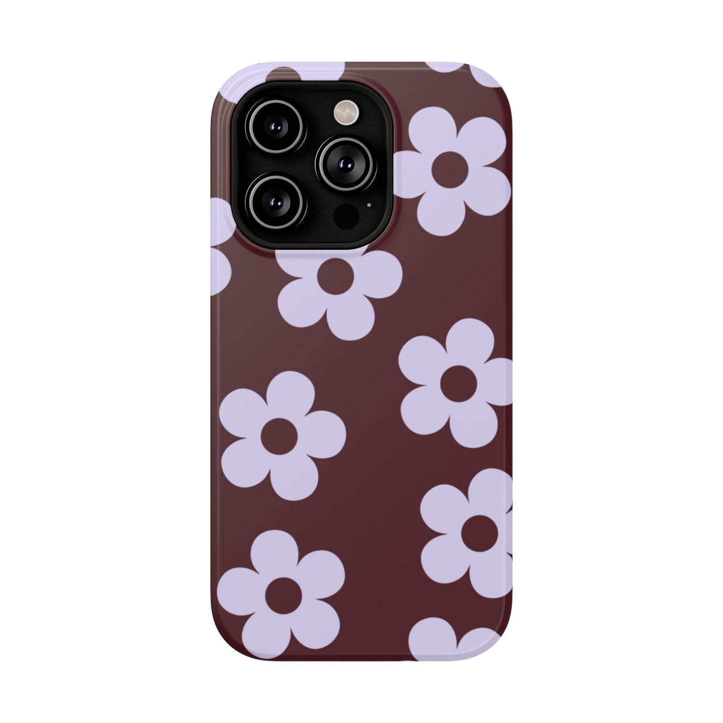 Burgundy Flowers iPhone Case