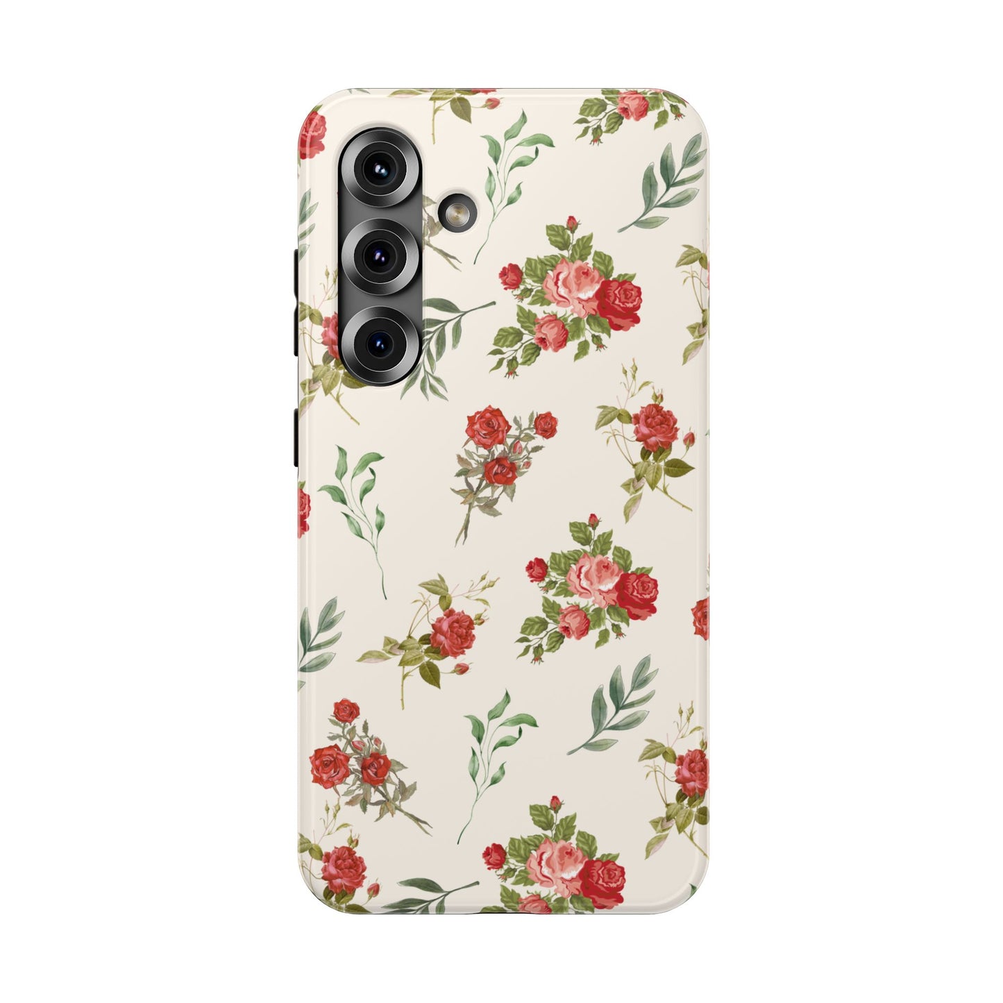Red Vintage Roses Samsung Case