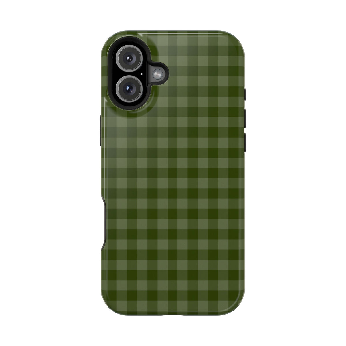 Green Gingham iPhone Case
