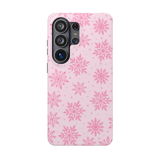 Pink Snowflakes Samsung Case