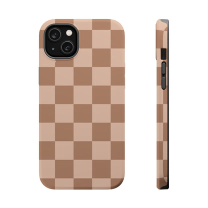Toffee Checkered iPhone Case