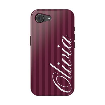 Custom Plum Stripes iPhone Case
