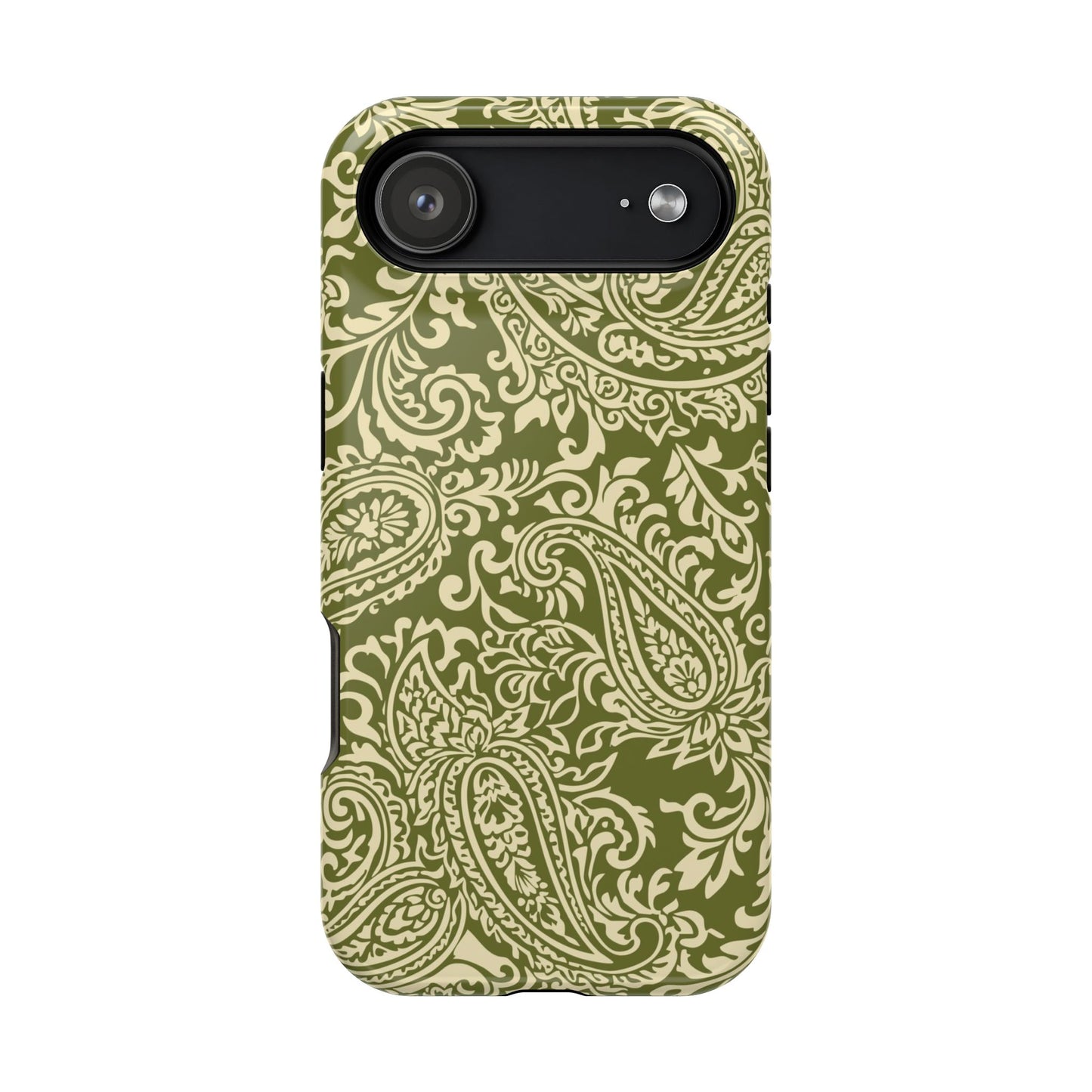 Olive Paisley iPhone Case