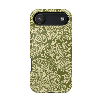 Olive Paisley iPhone Case