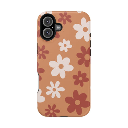 Brown Flower Power iPhone Case