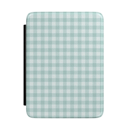 Teal Mini Gingham Kindle Case